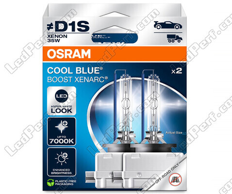 Lâmpadas Xénon D1S Osram Xenarc Cool Blue Boost 7000K ref: 66140CBB-H2B em embalagens de 2 lâmpadas