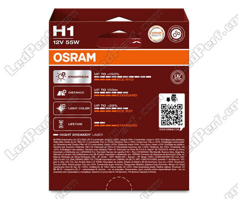 Pack de 2 Lâmpadas H1 Osram Night Breaker Laser +150% - 64150NL-2HB