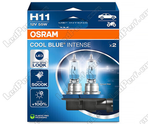 Par de lâmpadas Osram H11 Cool blue Intense Next Gen LED 5000K