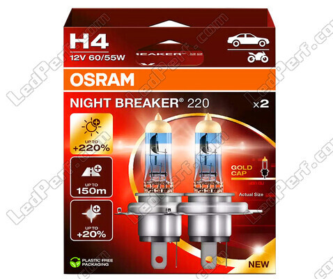 Lâmpadas H4 OSRAM Night Breaker® 220 - 64193NB220-2HB -Duo Box