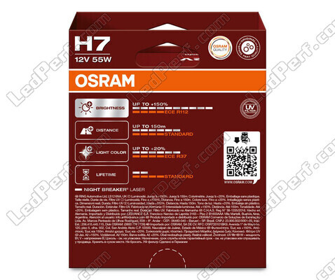 Pack de 2 Lâmpadas H7 Osram Night Breaker Laser +150% - 64210NL-2HB