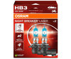 Pack de 2 Lâmpadas HB3 Osram Night Breaker Laser +150% - 9005NL-2HB