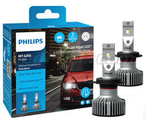Lâmpadas H7 LED Philips ULTINON Pro6000 Standard Homologadas - 11972U60SX2