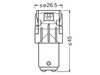 Lâmpadas LED laranjas P21/5W Osram LEDriving® SL - BAY15d