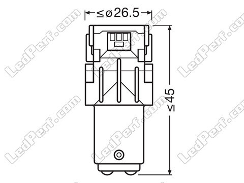 Lâmpadas LED laranjas P21/5W Osram LEDriving® SL - BAY15d