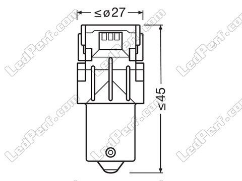 Lâmpadas LED laranjas PY21W Osram LEDriving® SL - BAU15s