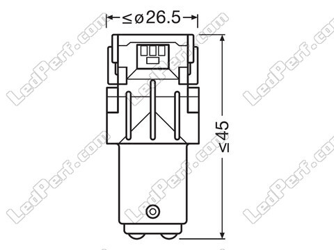 Lâmpadas LED P21/5W Osram LEDriving® SL Vermelhas - BAY15d