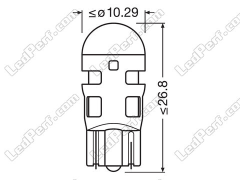 Lâmpadas LED laranjas W5W / WY5W Osram LEDriving® SL - W2.1x9.5d