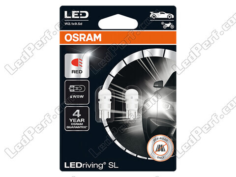 Lâmpadas LED W5W Osram LEDriving® SL Vermelhas - W2.1x9.5d