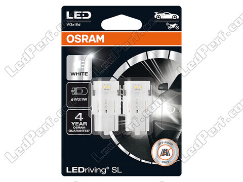 Lâmpadas LED W21W Osram LEDriving® SL White 6000K - W3x16d