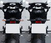 Comparativo antes e depois da instalação Piscas LED dinâmicos + luzes de stop para Aprilia Shiver 750 (2007 - 2009)