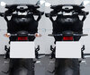Comparativo antes e depois da instalação Piscas LED dinâmicos + luzes de stop para Ducati Monster 1100