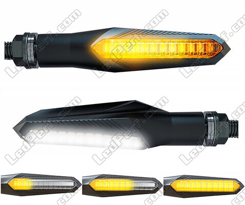 Piscas LED dinâmicos 2 em 1 com luzes diurnas integradas para Kawasaki Z1000 SX (2017 - 2020)