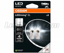 Pack de 2 Lâmpadas T10 W5W Osram LEDriving SL White 6000K - 2825DWP-2BL