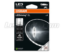 Lâmpada tubular/festoon LED Osram Ledriving SL 31mm C3W - White 6000K