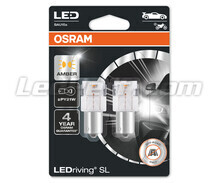 Lâmpadas LED laranjas PY21W Osram LEDriving® SL - BAU15s